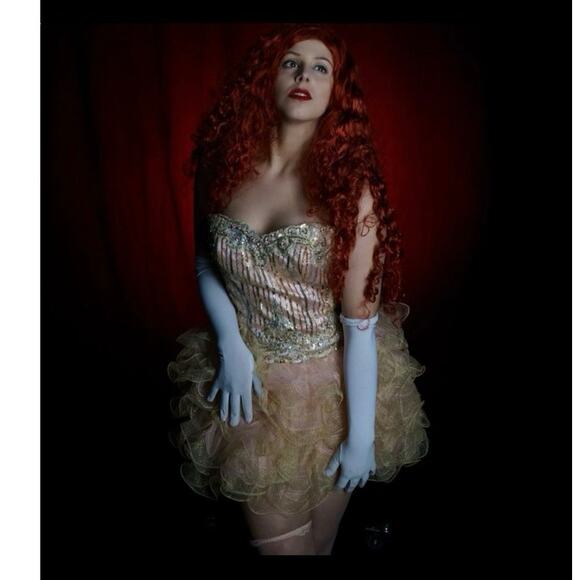 Y2K Moulin Rouge dress pink ruffle - Picture 11 of 12